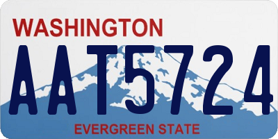WA license plate AAT5724