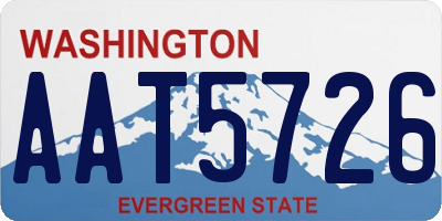 WA license plate AAT5726