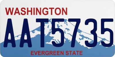 WA license plate AAT5735