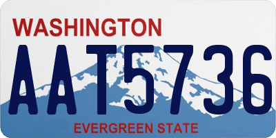 WA license plate AAT5736