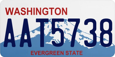 WA license plate AAT5738