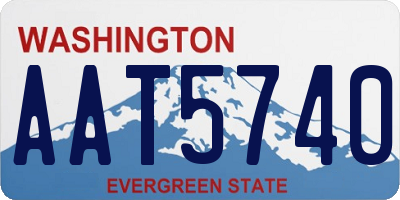 WA license plate AAT5740
