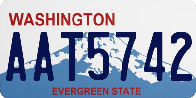 WA license plate AAT5742