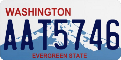 WA license plate AAT5746