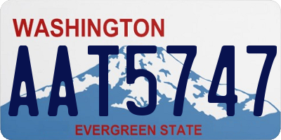 WA license plate AAT5747