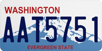 WA license plate AAT5751
