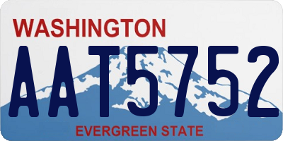 WA license plate AAT5752