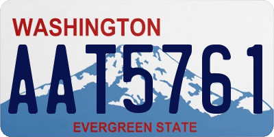 WA license plate AAT5761