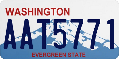 WA license plate AAT5771