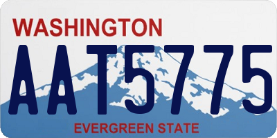 WA license plate AAT5775