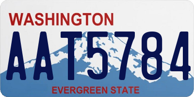 WA license plate AAT5784