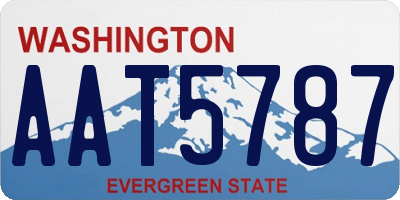 WA license plate AAT5787