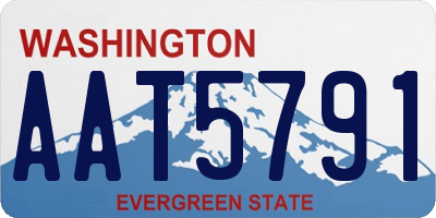 WA license plate AAT5791