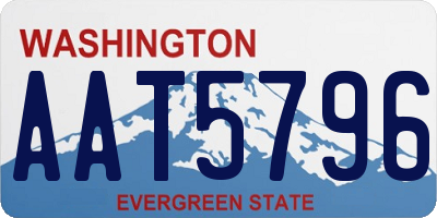 WA license plate AAT5796