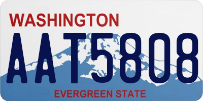 WA license plate AAT5808
