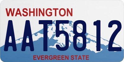 WA license plate AAT5812