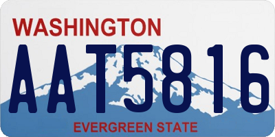 WA license plate AAT5816