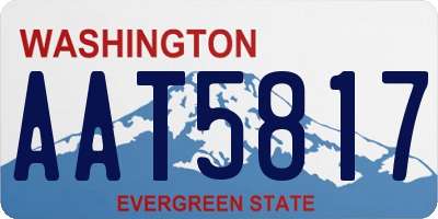 WA license plate AAT5817