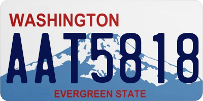 WA license plate AAT5818