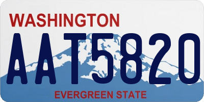 WA license plate AAT5820