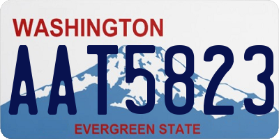 WA license plate AAT5823
