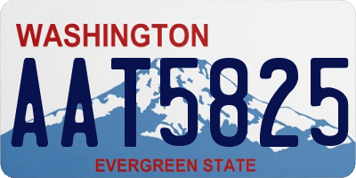 WA license plate AAT5825