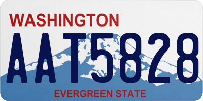 WA license plate AAT5828