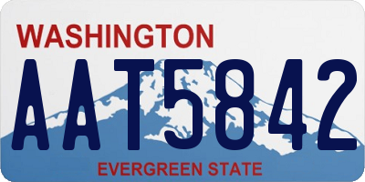 WA license plate AAT5842