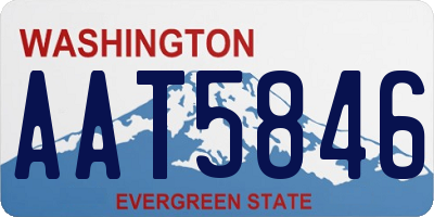 WA license plate AAT5846