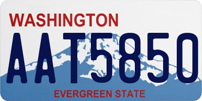 WA license plate AAT5850