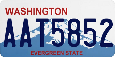WA license plate AAT5852