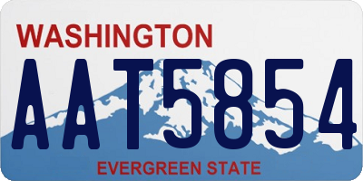 WA license plate AAT5854
