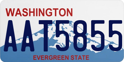 WA license plate AAT5855