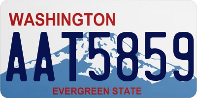 WA license plate AAT5859