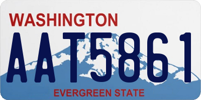 WA license plate AAT5861