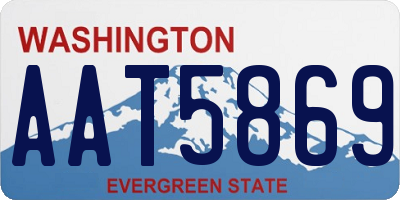 WA license plate AAT5869