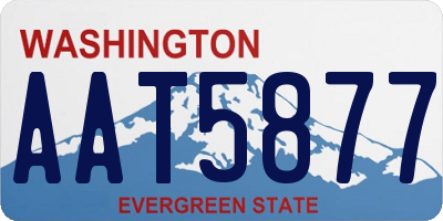 WA license plate AAT5877