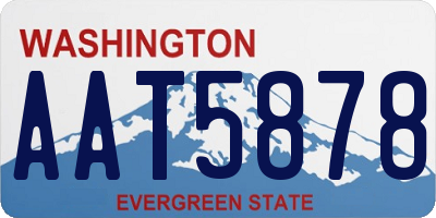 WA license plate AAT5878