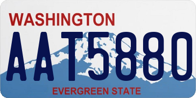 WA license plate AAT5880