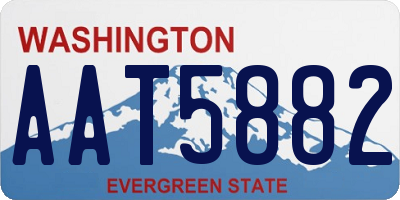 WA license plate AAT5882