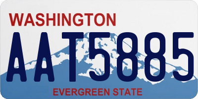 WA license plate AAT5885