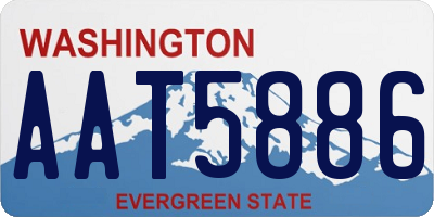 WA license plate AAT5886