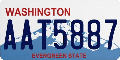 WA license plate AAT5887