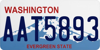 WA license plate AAT5893
