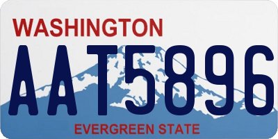 WA license plate AAT5896