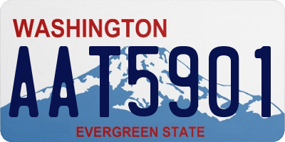 WA license plate AAT5901