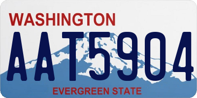 WA license plate AAT5904