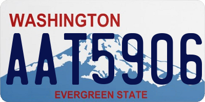 WA license plate AAT5906