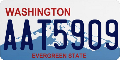 WA license plate AAT5909