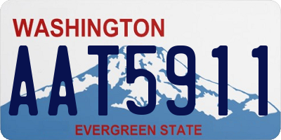 WA license plate AAT5911